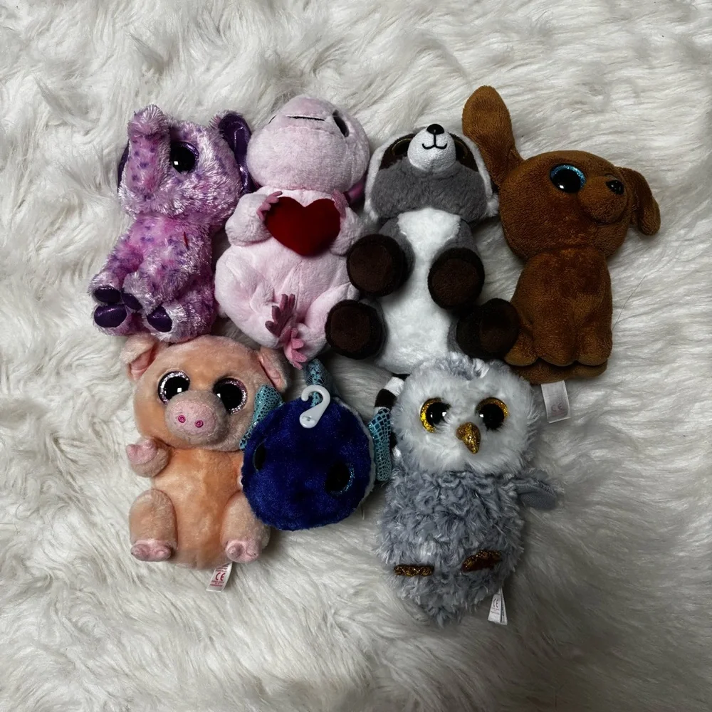 Ty Beanie Boo Bundle of 7 Plushies (1 is off brand)